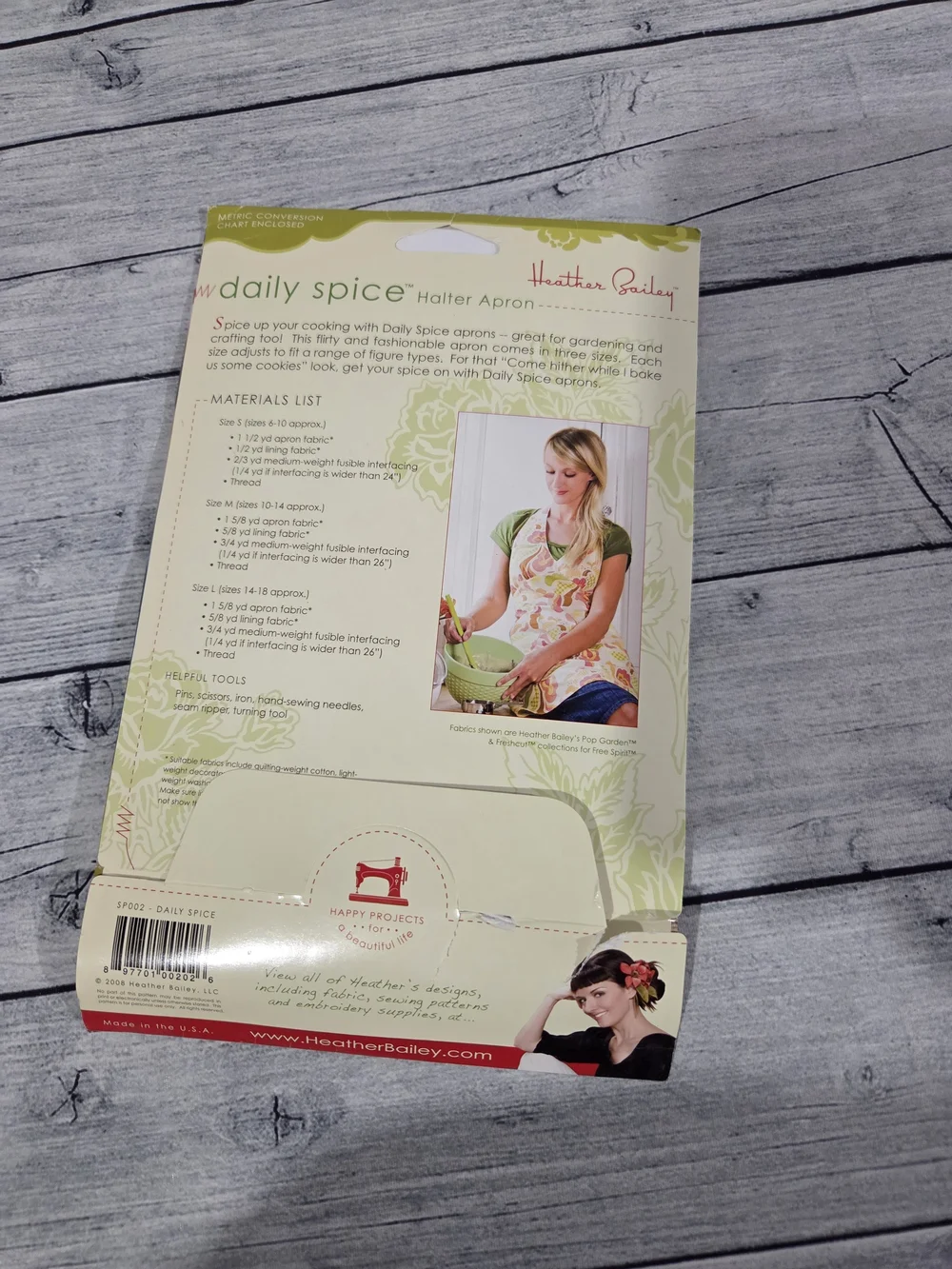 Heather Bailey Sewing Pattern Daily Spice Halter Apron